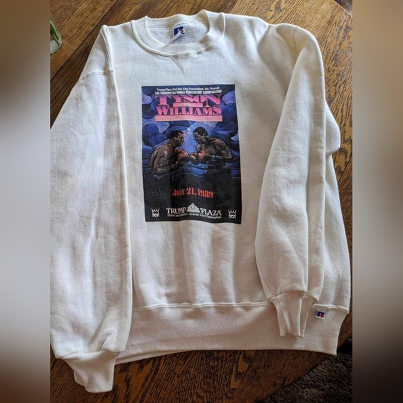 Vintage Boxing Match Sweatshirt - 1989 Tyson vs Williams Trump Plaza - Picture 1 of 4